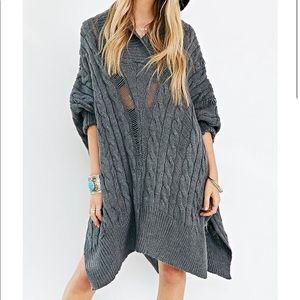 Ecote Knit Sweater - Pancho from Urban Outfitters